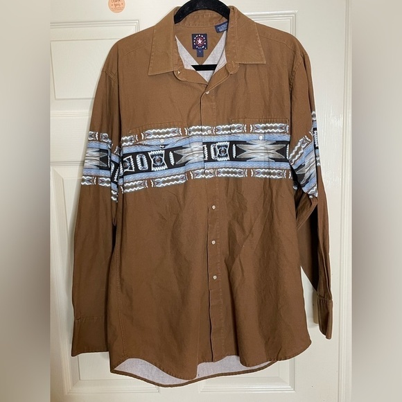 Panhandle Slim Rodeo Aztec Western Shirt Sz. L,​​​​​​​​​​​​​​​​​​​​​​​​ - Picture 7 of 9
